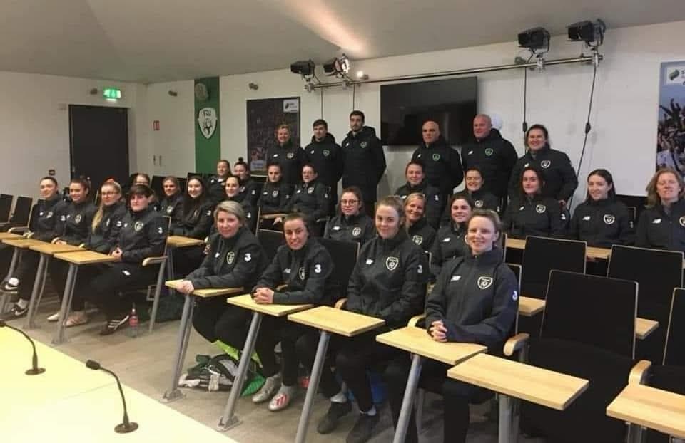 Irish football coaches at FAI training session